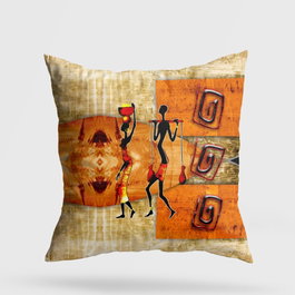 Aberto Design Cojín Multicolor 43 x 43 cm